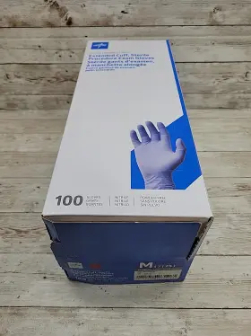 MDS198515 MEDLINE Sterile Nitrile Exam Gloves Cuff Singles