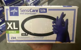 MDS2584H MEDLINE Sensicare Silk Nitrile Exam Gloves Powder #2