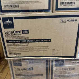 MDS2587 MEDLINE Sensicare Silk Nitrile Exam Gloves