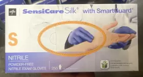 MDS7584 MEDLINE Sensicare Silk Smartguard Nitrile Exam Glove #2