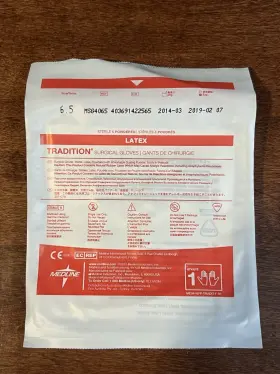 MSG4065 MEDLINE Tradition Latex Sterile Surgical Gloves