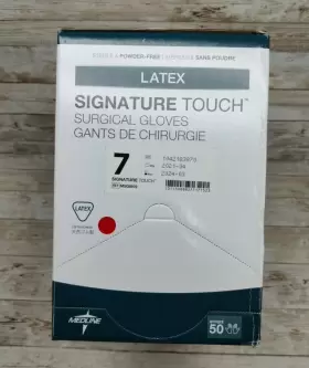 MSG8970 MEDLINE Touch Latex Surgical Gloves #2