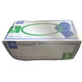 N02RH-160-L MEDLINE Fitguard Nitrile Powder Exam Gloves