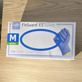 RI21PSW MEDLINE Fitguard Es Select Nitrile Powder Gloves