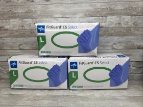 TRG500L MEDLINE Fitguard Es Select Nitrile Exam Gloves Dented
