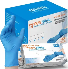 445012530535 MEDPRAYER Nitrile Exam Gloves Latex Powder Mil