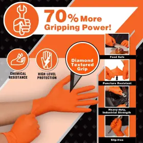 850036458401 MEDPRAYER Nitrile Gloves Disposable Rubber Mil #2