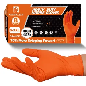 MPNG8MB003BLO MEDPRAYER Nitrile Gloves Disposable Rubber Mil