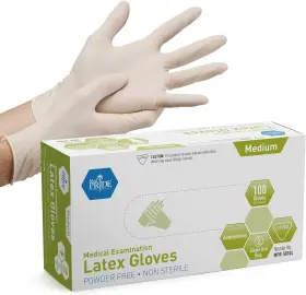 50104 MEDPRIDE Medical Exam Latex Gloves #2