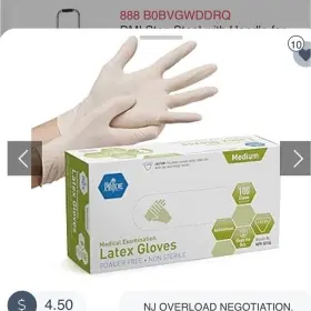 5076L MEDPRIDE Powder Latex Exam Gloves Box Medical