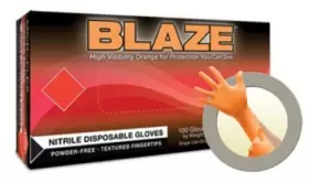 N48-XXL MICRO FLEX Blaze Powder Nitrile Exam Gloves Xxlarge