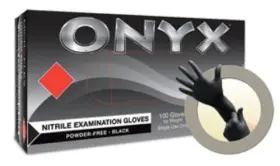 N64-S MICRO FLEX Onyx Nitrile Exam Gloves