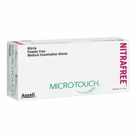 6034511 MICRO-TOUCH NITRAFREE Nitrile Exam Glove Standard Box #2
