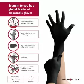 683438146429 MICROFLEX Onyx Disposable Nitrile Exam Gloves #3