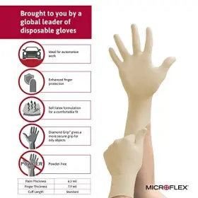 689557693905 MICROFLEX Diamond Grip Disposable Latex Gloves #3
