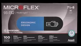 93-732-M MICROFLEX Midknight Touch Exam Nitrile Gloves