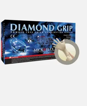 MF300 MICROFLEX Diamond Grip Powder Latex Exam Gloves Box