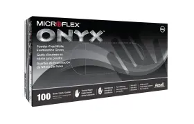 N641 MICROFLEX Onyx Powder Nitrile Examination Gloves