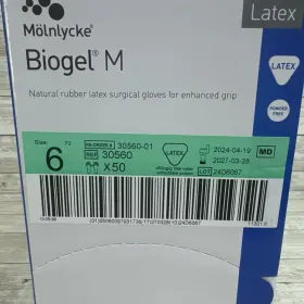 30560 MOLNLYCKE Biogel Latex Surgical Gloves Sterile #3