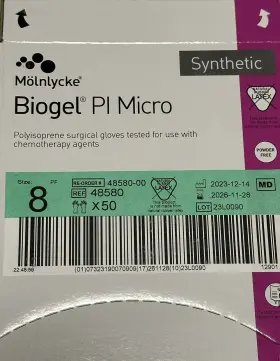 48580 MOLNLYCKE Biogel Pi Micro Polyisoprene Surgical Glove #2