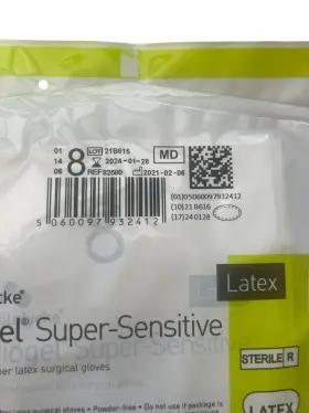 82580 MOLNLYCKE Biogel Sensitive Surgical Gloves #3