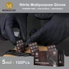 MN-NBKBX2 MONALISA Disposable Nitrile Gloves Powder #3