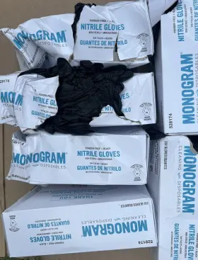 528174 MONOGRAM Nitrile Powder Gloves
