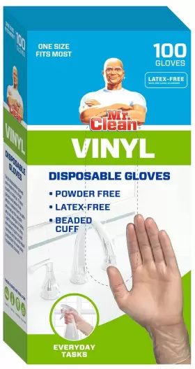 011171230653 MR. CLEAN Disposable Latex Beaded Cuff Gloves #3