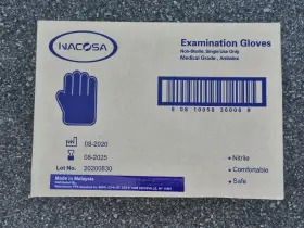 00810058360069 NACOSA Nitrile Exam Gloves #3