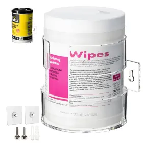 971686546813 NELSPEN Acrylic Wipes Holder Wall Bracket