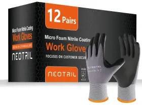 B0BGHXNVMY NEOTRIL Gloves Nitrile Coated Microfoam Seamless
