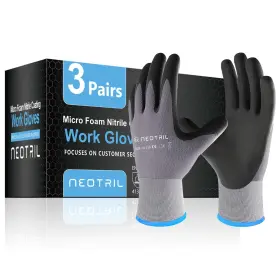 B0BW91YXM4 NEOTRIL Safety Gloves Microfoam Nitrile Coated