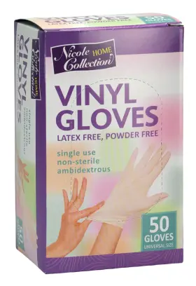 763615050289 NICOLE HOME COLLECTION Gloves Latex Powder