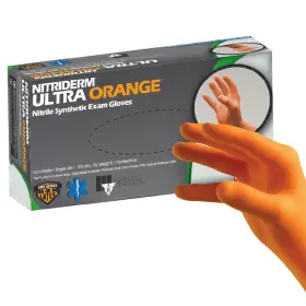 199100 NITRIDERM ULTRA ORANGE Nitrile Exam Glove Standard Box