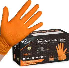 HD45A0 Nitrile Gloves Raised Diamond Texture