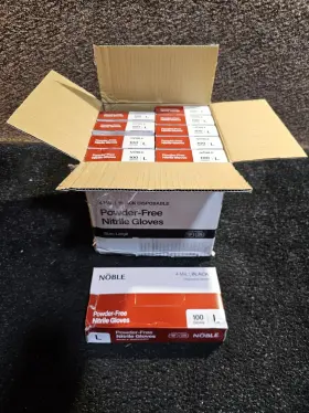 394EN403LBOX NOBLE Nitrile Powder Disposable Mil Gloves