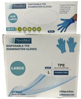 615666674634 NUVO MED Tpe Disposable Gloves Powder Food