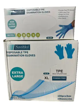 615666674641 NUVO MED Tpe Disposable Gloves Powder Food