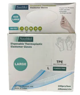 859811009418 NUVO MED Tpe Disposable Gloves Powder Food