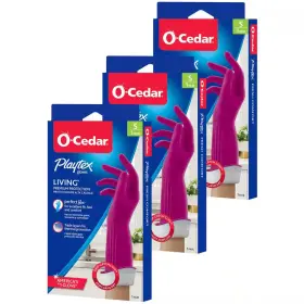 726084664203 O-CEDAR Playtex Living Fuschia Pink Latex Gloves