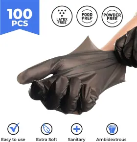 445053567569 OKIAAS Tpe Disposable Gloves Latex Powder Cook #2