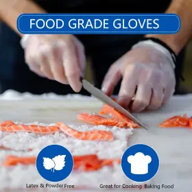 613965237024 OLIOLIYOU Disposable Poly Gloves Cooking Food #3