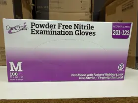 201-122 OMNI Omnitrust Nitrile Exam Dental Gloves Fingers Med