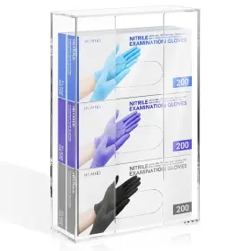 305362 OMNIMED Hiimiei Acrylic Glove Dispenser Wall Mount Tr