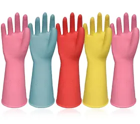 OR-09M ORERERED Kitchen Dishwashing Gloves Colorful Rubber