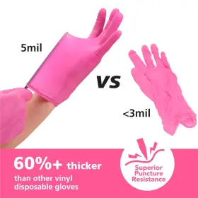 313024485471 ORISTOUT Disposable Gloves Women Pink Latex Fo #2