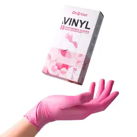 974157524501 ORISTOUT Disposable Gloves Women Pink Latex Cook