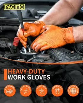 696563231151 PACIFIC PPE Nitrile Disposable Gloves Mechanic #3