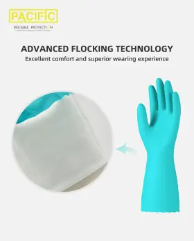 711745619203 PACIFIC PPE Dishwashing Cleaning Gloves Latex #2