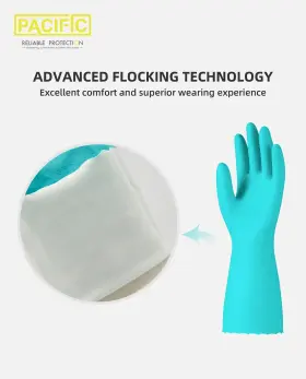 711745619210 PACIFIC PPE Dishwashing Cleaning Gloves Latex #2